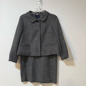 Banana Republic Wool Blend Tweed Skirt Suit Size 8 Workwear Set